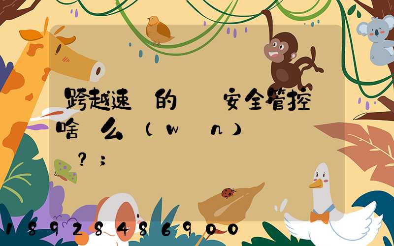 跨越速運的運輸安全管控為啥這么穩(wěn)？